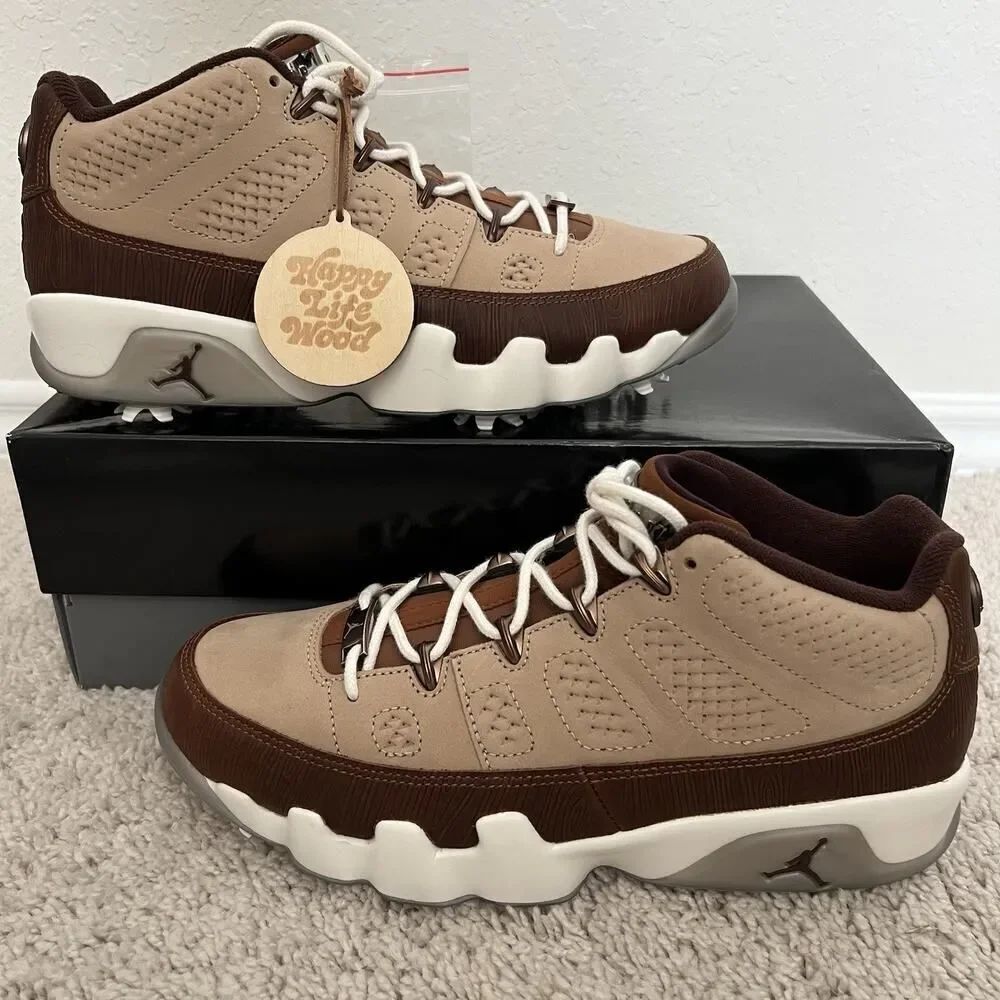 Nike Air Jordan 9 G Golf Masters 2024 Woodgrain Shoes FN6929-200 Mens 8.5 New